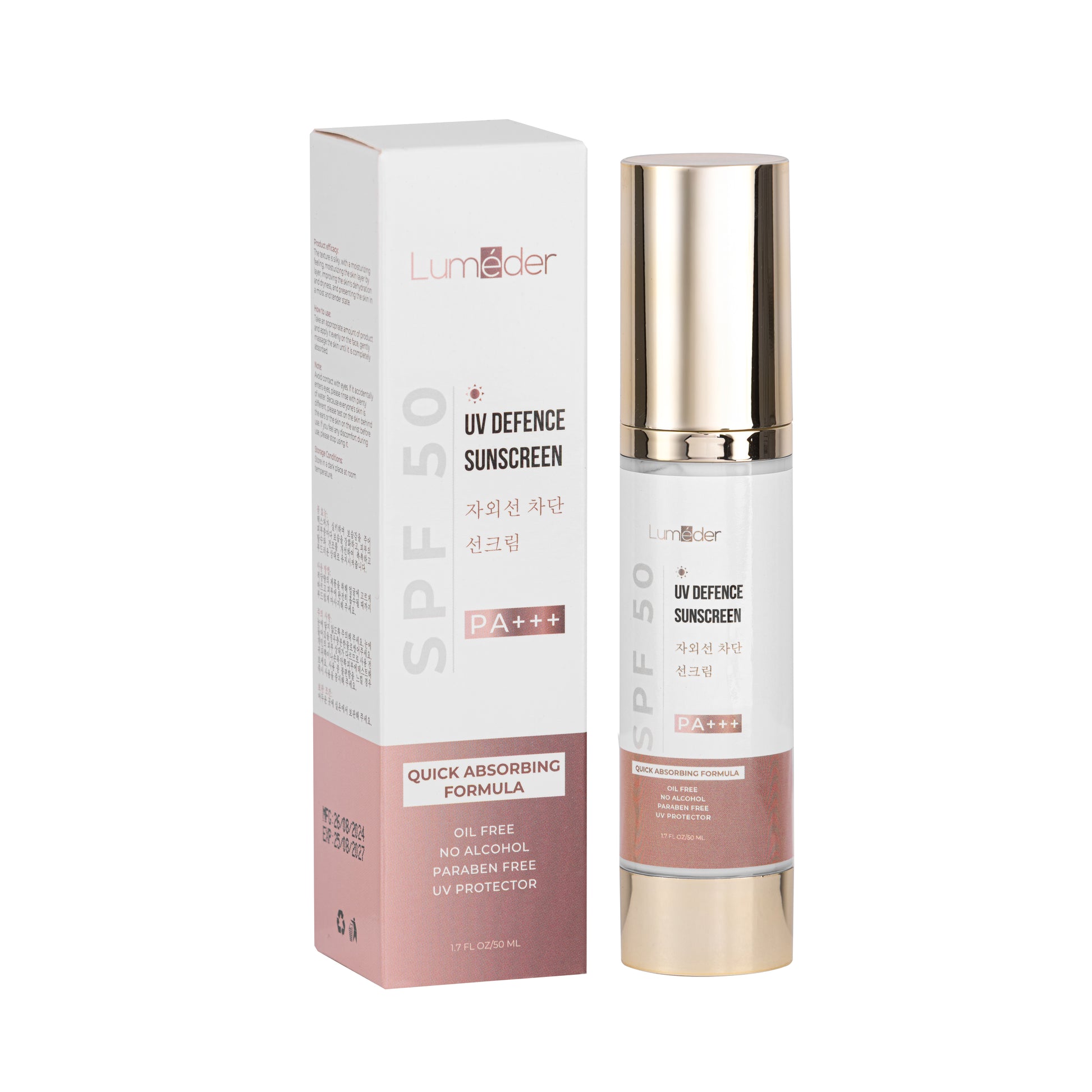 Lumeder UV Defence Sunscreen SPF 50 PA+++ (50ml)